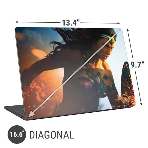 DC Comics Wonder Woman Action Pose Poster Universal Laptop 16.6in (13.4 x 9.7in) Skin